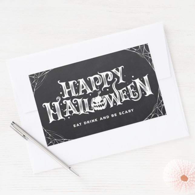 Happy Halloween Rectangular Sticker (Envelope)