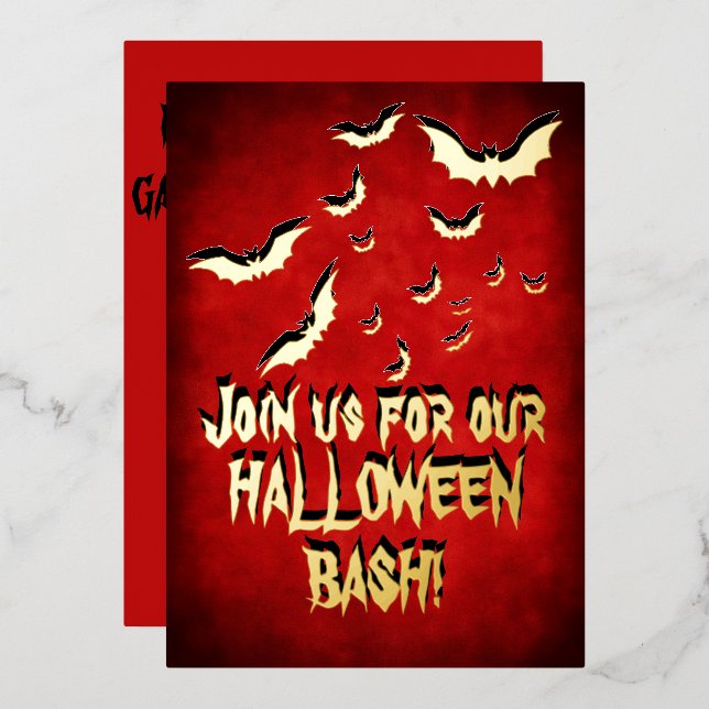 Happy Halloween Red Black Gold (Front/Back)