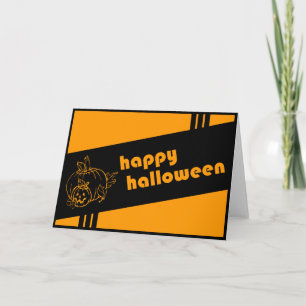 happy halloween : retro : card