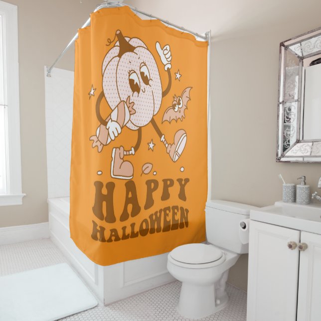 Happy Halloween| Retro Polka Dot Pumpkin (In Situ)