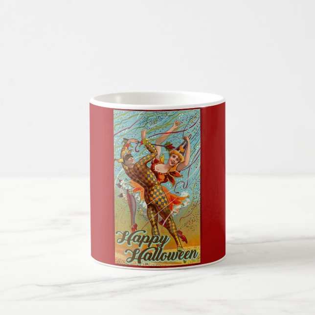 Happy Halloween Retro Poster Coffee Mug (Center)