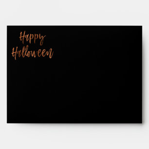 Happy Halloween Return Address Printed on Back Envelope