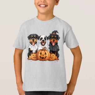 Happy Halloween Rottweiler Dogs Jack O Lantern T-Shirt