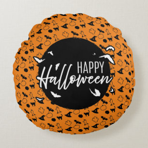 Happy Halloween Round Pillow