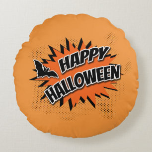 Happy Halloween Round Pillow