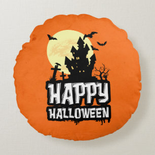 Happy Halloween Round Pillow