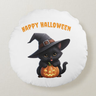 Happy Halloween Round Pillow