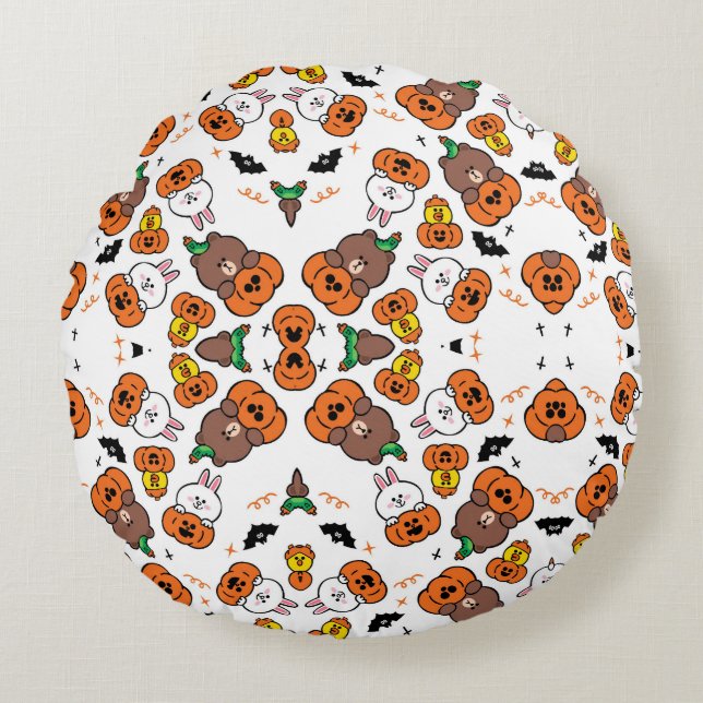 Happy Halloween Round Pillow (Front)