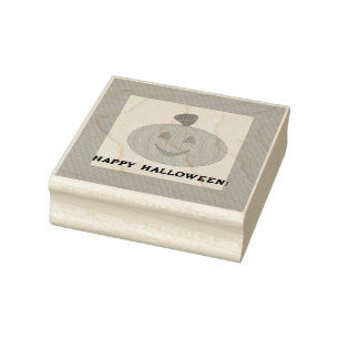 Happy Halloween Rubber Stamp