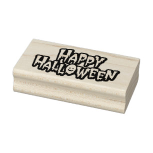 Happy Halloween Rubber Stamp