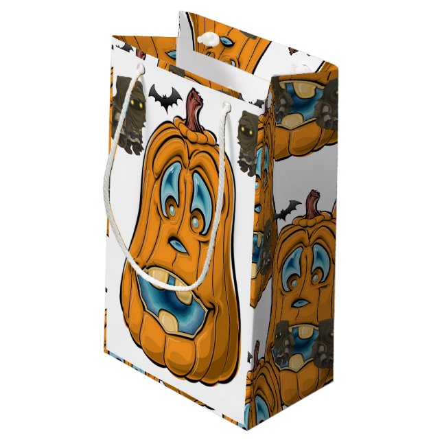 Happy Halloween sac cadeau, Citrouille (Dos Angle)