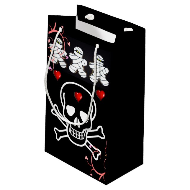 Happy Halloween Sac cadeau, Crâne (Dos Angle)