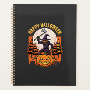 Happy Halloween Scarecrow Jack O Lantern Vector Planner