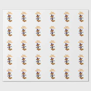 Happy Halloween Scarecrow Wrapping Paper
