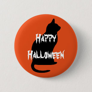 Happy Halloween Scary Cat 2 Inch Round Button