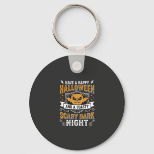 Happy Halloween Scary Dark Night Vector Design Keychain