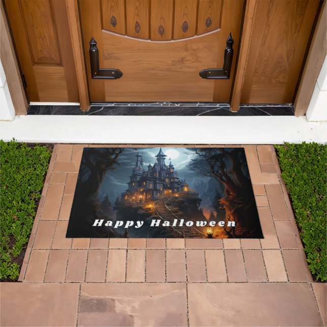 Happy Halloween Scary Haunted Castle Doormat (Outdoor)