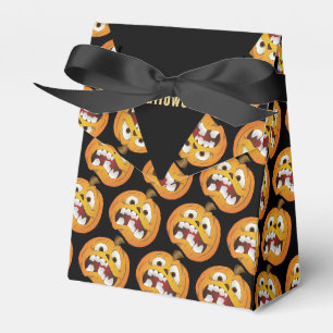 Happy Halloween Scary Jack o Lantern Pumpkin Favor Box