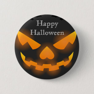 Happy Halloween Scary Pumpkin 2 Inch Round Button