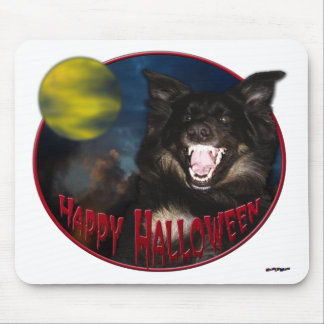 Happy Halloween Scary Wolf Mouse Pad