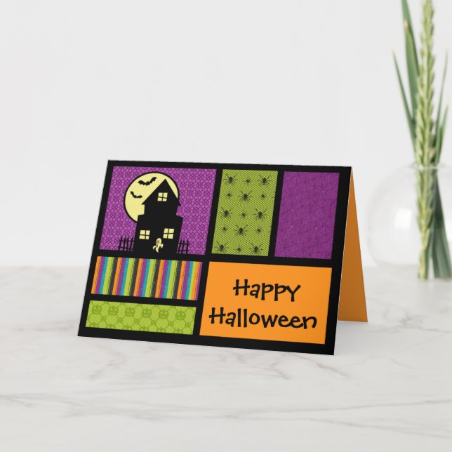 Happy Halloween Scrapbook Style Card (Front)