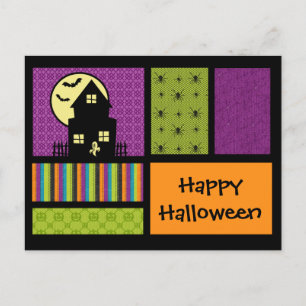 Happy Halloween Scrapbook Style Postcard