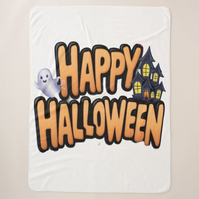 Happy Halloween  Sherpa Blanket (Front)