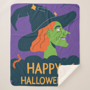 Happy Halloween Sherpa Blanket