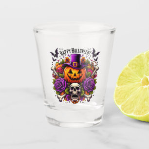 Happy halloween shot glass