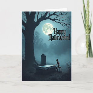 Happy Halloween Skeleton Card