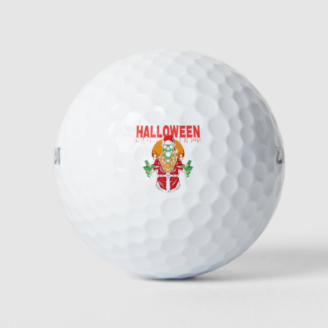Happy halloween skull golf balls (Front)