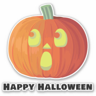 Happy Halloween Smiling Citrouille Sticker