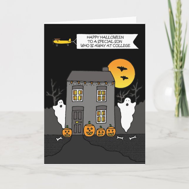 Happy Halloween Son Away at College Card (Front)