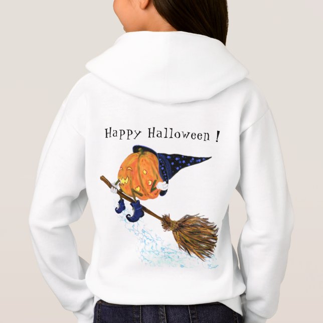 Happy Halloween sorcière Citrouille Volant Chambre (Dos)