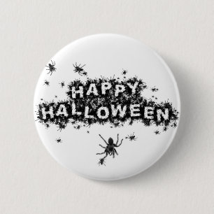 Happy Halloween Spider Button