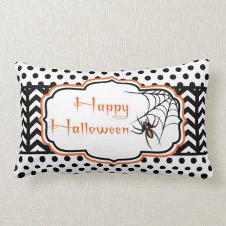 Happy Halloween Spider Lumbar Pillow