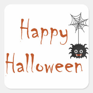 Happy Halloween Spider Sticker