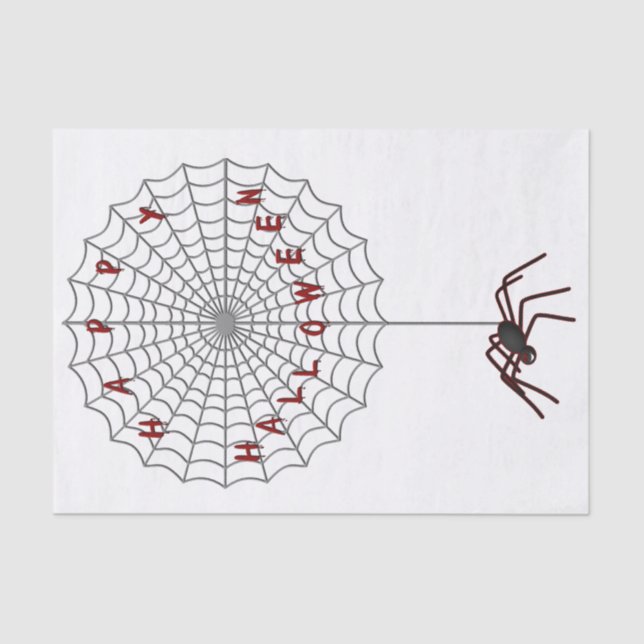 Happy Halloween Spider Web Tissue Paper (Front)