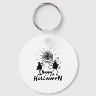 Happy Halloween, Spiders Halloween Keychain