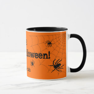 Happy Halloween Spiders Personalized Mug