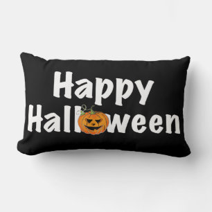 Happy Halloween spooktacular pumpkin Jack-lantern Lumbar Pillow