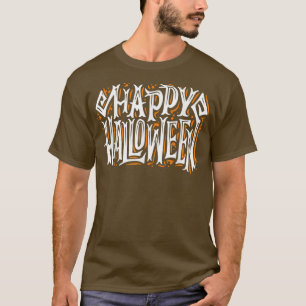Happy Halloween Spooky Bat Ghost Black Cat Pumpkin T-Shirt