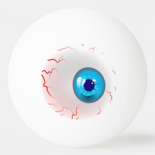 Happy Halloween! Spooky Blue Eyeball Ping Pong Ball