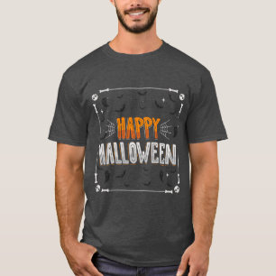 Happy Halloween Spooky Bones Design T-Shirt