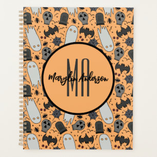 HAPPY HALLOWEEN SPOOKY CUSTOMIZABLE MONOGRAM PLANNER