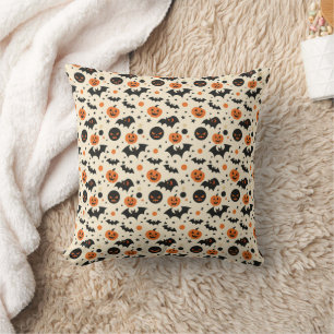 Happy Halloween Spooky Cute & Festive Halloween Throw Pillow