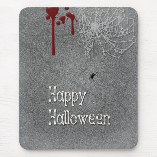 Happy Halloween Spooky Gravestone Mouse Pad (Front)