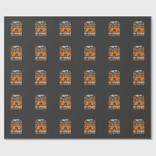 Happy Halloween Spooky Haunted House Quote Wrapping Paper