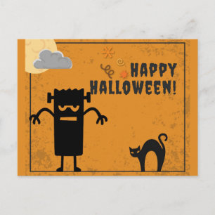 Happy Halloween Spooky Monster Postcard