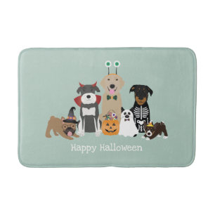 Happy Halloween Spooky Pet Costumes Bath Mat